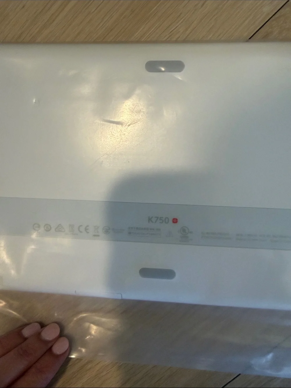 Logitech White and Silver Slim Wireless Keyboard with Numeric Keypad